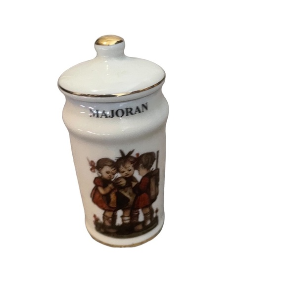set of 5 vintage MJ Hummel porcelain spice jars, Danbury Mint 1987 Dutch version - Picture 6 of 10